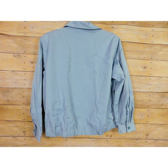 Vintage Alfred Dunner Jacket 12P Petite Blue Embroidered Flowers Casual - Picture 5 of 7